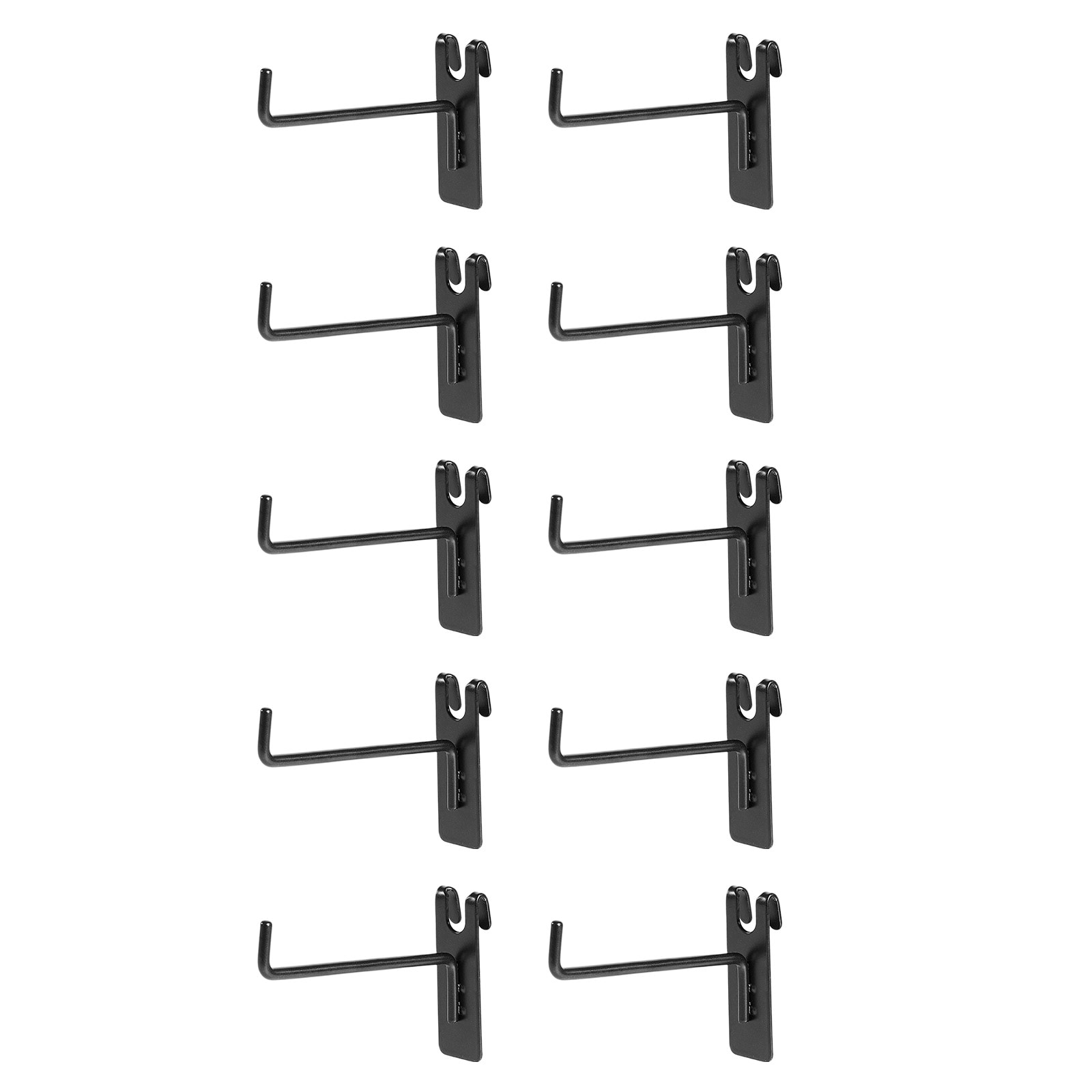 Grid Wall Panel 1.9 X 5.4 Ft Wire Display Rack With Wheels And 10 Hooks_voghion.com